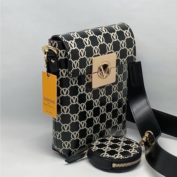 Valentino Mario Monogram Leather Crossbody Bag - Picture 2 of 9